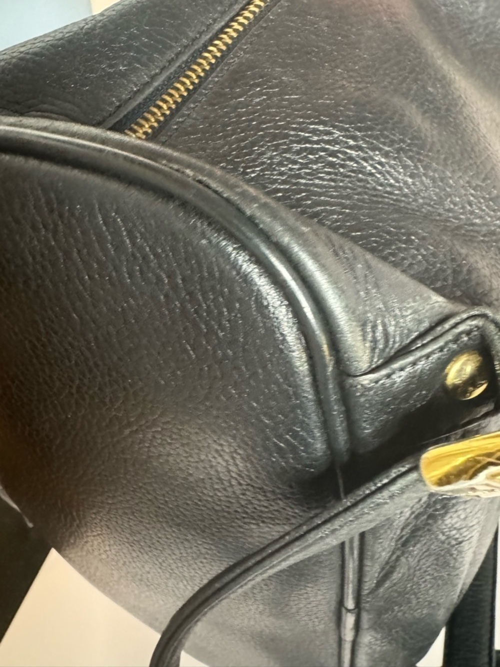 #291 MCM Black Leather Studded Backpack - Picture 12 of 16